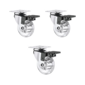 Rodízios de silicone c/ trava, para móveis pesados ou leves, garantindo mobilidade e segurança. com um modelo de 50mm, Qualidade e conforto.
