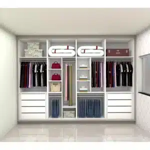 Armário Guarda-Roupa Sob medida 100% MDF com 4 Portas de Correr Fluorita