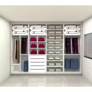 Armário Guarda-Roupa Sob medida 100% MDF com 4 Portas de Correr Jaspe