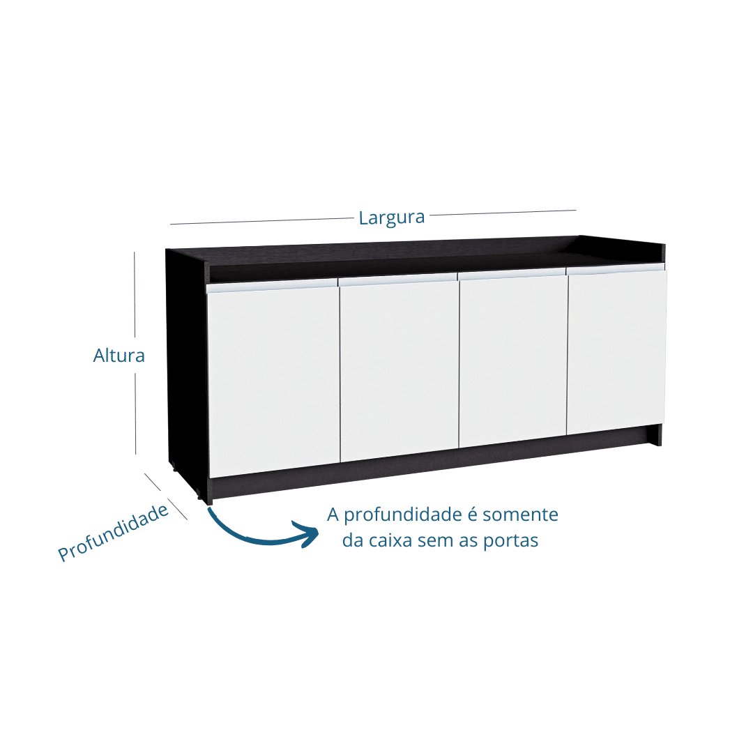 Aparador Buffet Amanda Sob Medida 100% MDF - Imagem 3