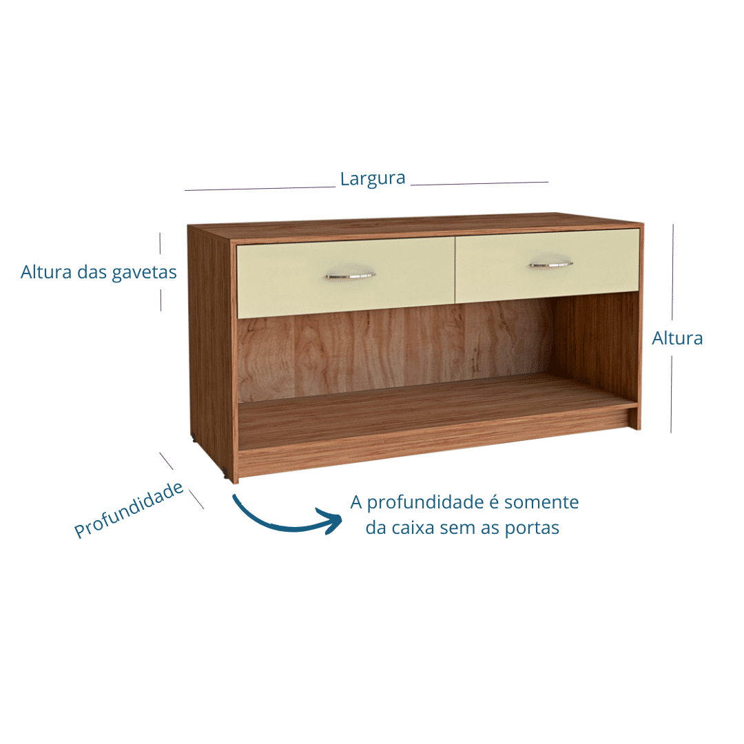 Aparador Balcão Cris Sob Medida 100% MDF - Imagem 3