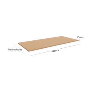 Prateleira MDF 15mm Sob Medida 100% MDF de 80 a 1500mm