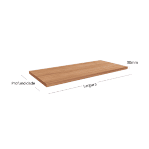 Prateleira de MDF 30 mm Maciça Sob Medida 100% MDF (de 200 a 1500mm)
