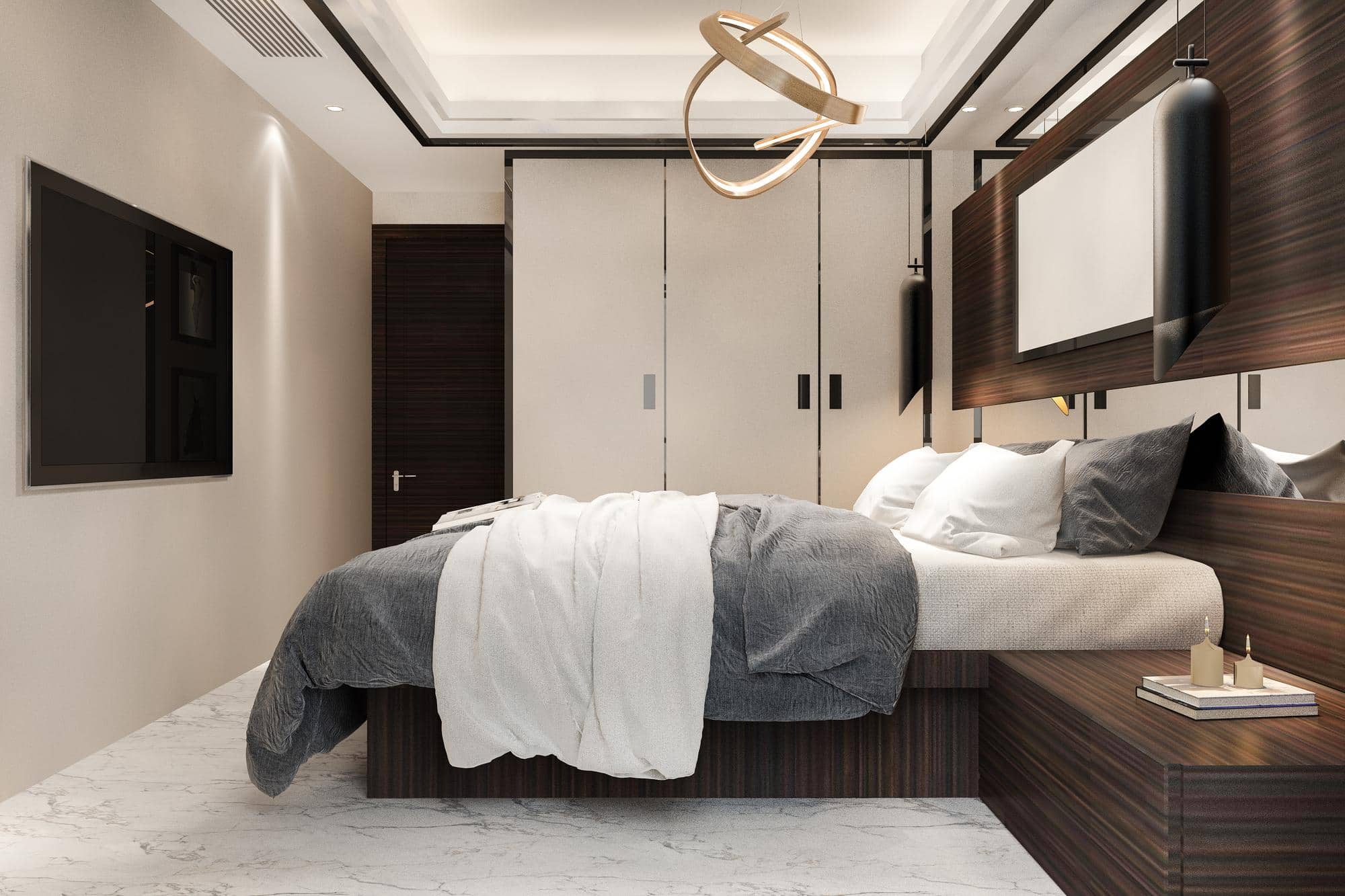 Banner - Quarto de Casal Pequeno com Guarda Roupa: 9 dicas para fazer com móveis sob medida