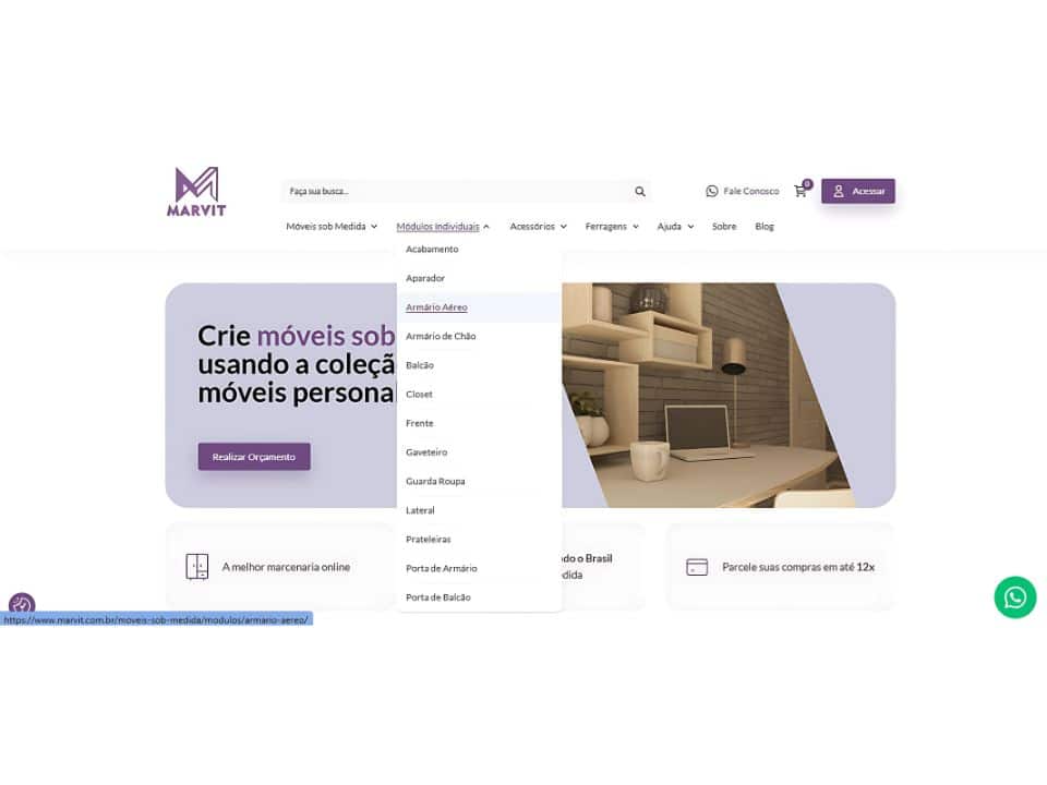 aéreo duas portas
